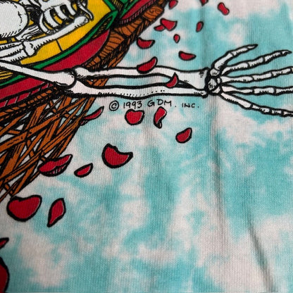 GRATEFUL DEAD 90s 1993 Roller Coaster Tie-Dye T-Shirt Size L
