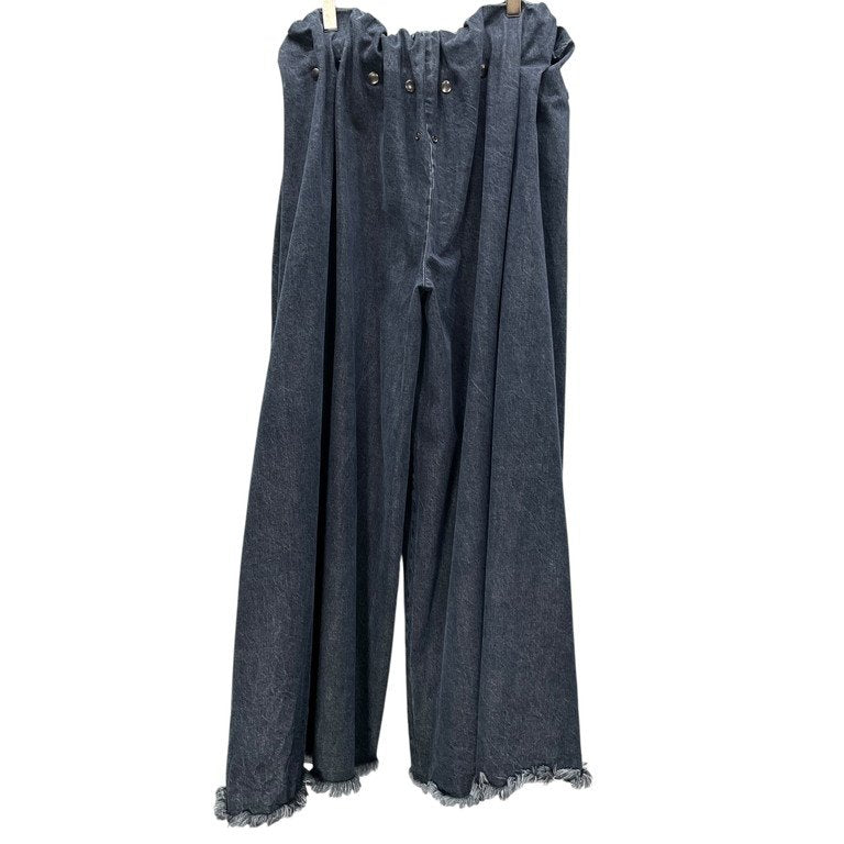 Vintage EJ SHEYANG 24SS Ruffle Waist Snap Button Cutoff