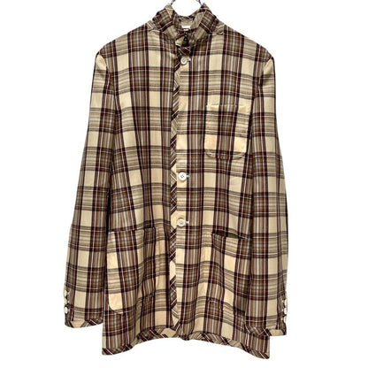 Comme des Garcons 14SS Hatching Piped Check Blazer Size S