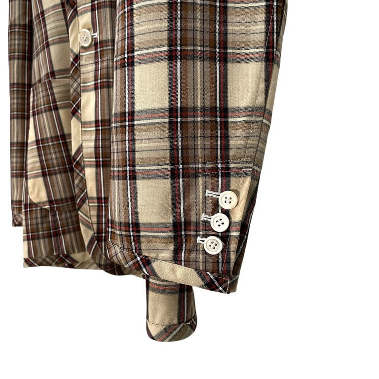 Comme des Garcons 14SS Hatching Piped Check Blazer Size S
