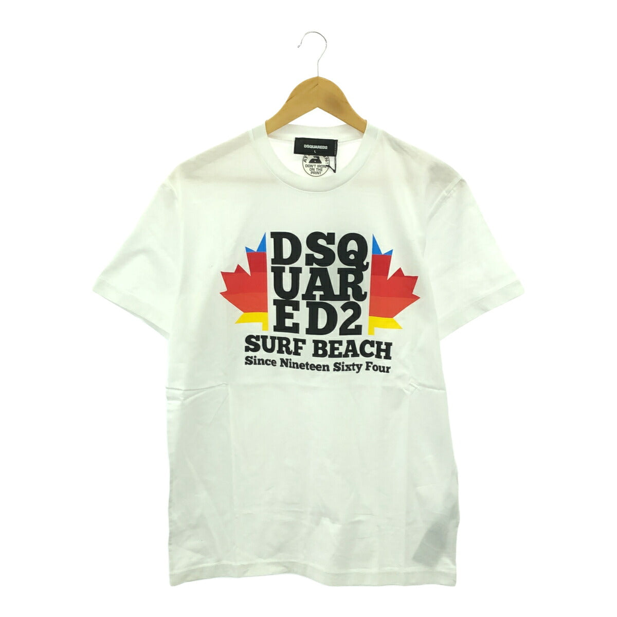 Dsquared2 23SS White Surf Beach Printed T-Shirt Size L