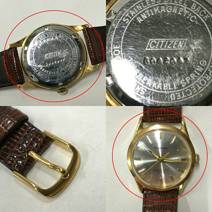 CITIZEN 5042047 Gold Brown Watch Size ONE SIZE