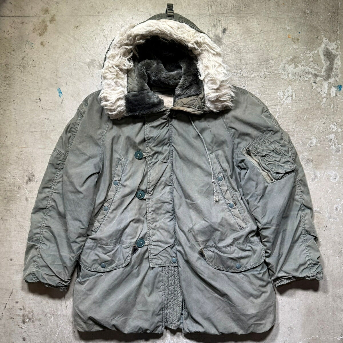 Vintage 70s USAF N-3B Khaki Flight Jacket Size M