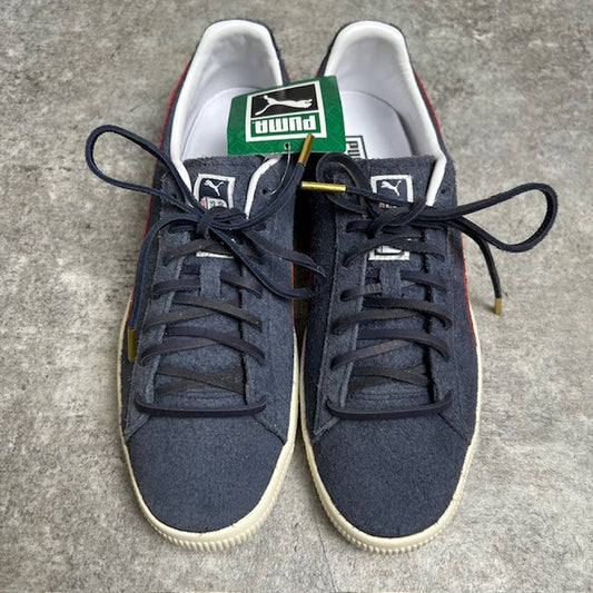 Puma Clyde Soho London Leather Sneakers Navy Size 26