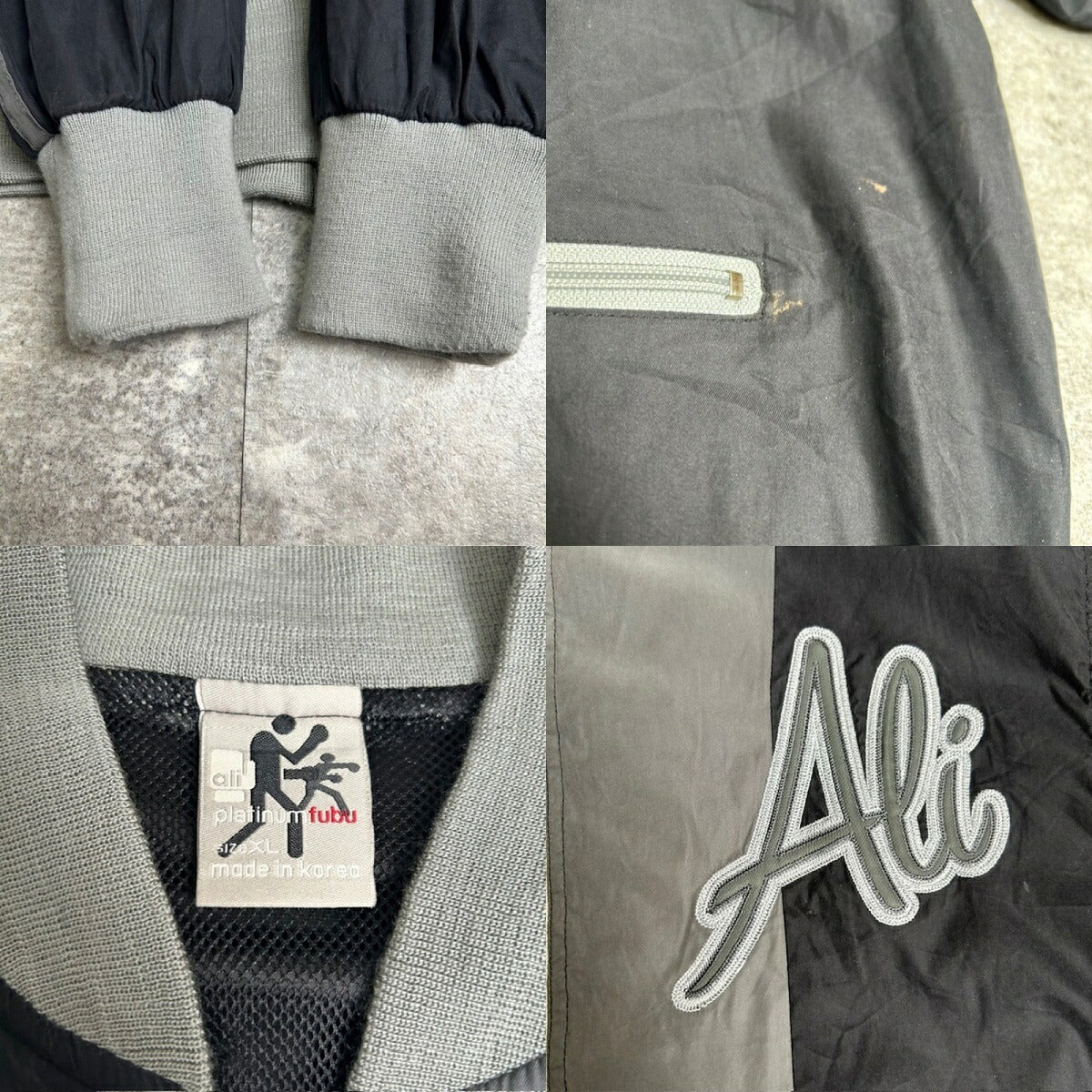 XL 90s Platinum Fubu Mohamad Ali Jacket Black Size XL