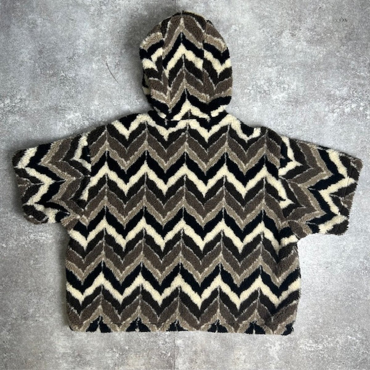 Vintage Y. × is-ness Half-sleeve Fleece Hoodie Jacket Size L