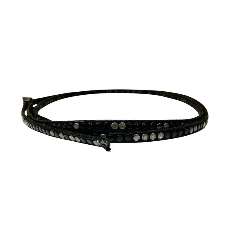 HTC BLACK Studded Double Wrap Belt Black Size ONE SIZE
