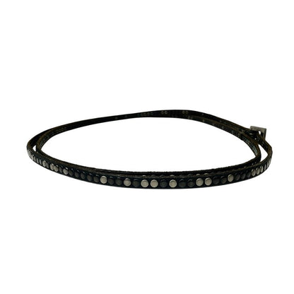 HTC BLACK Studded Double Wrap Belt Black Size ONE SIZE