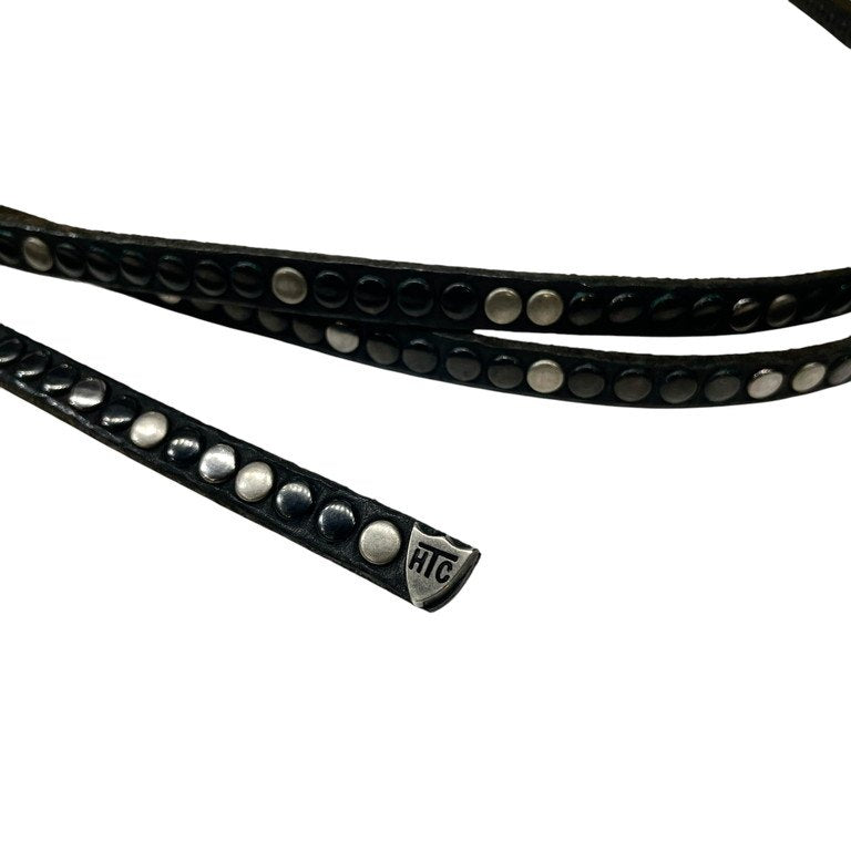 HTC BLACK Studded Double Wrap Belt Black Size ONE SIZE