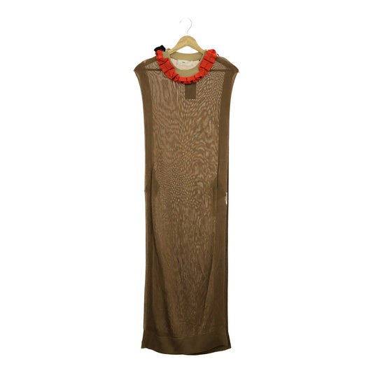 TogaPulla 18SS Boxy Knit Tunic Dress Brown Size 38