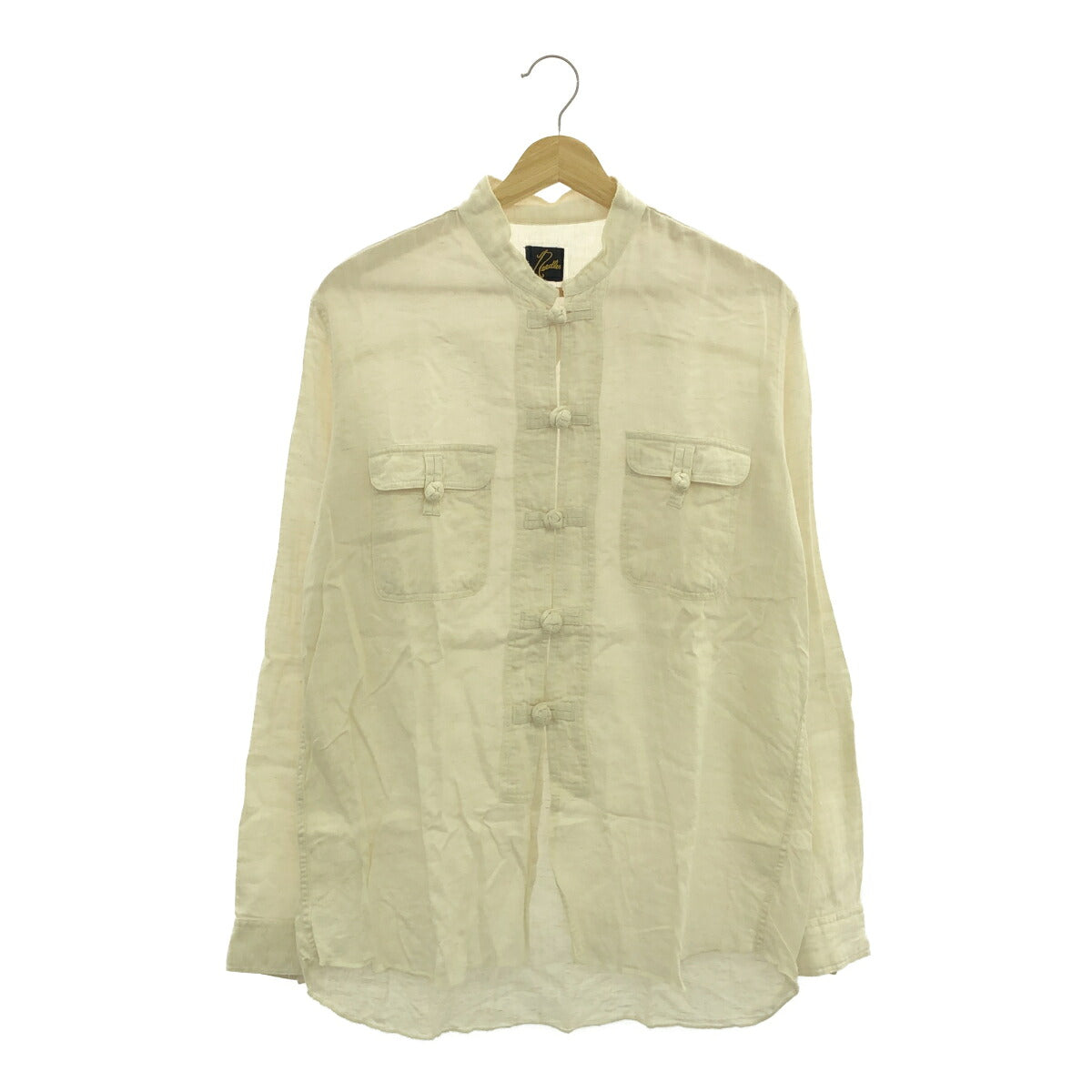 Needles Oriental Button Dungaree Twill Shirt White Size M
