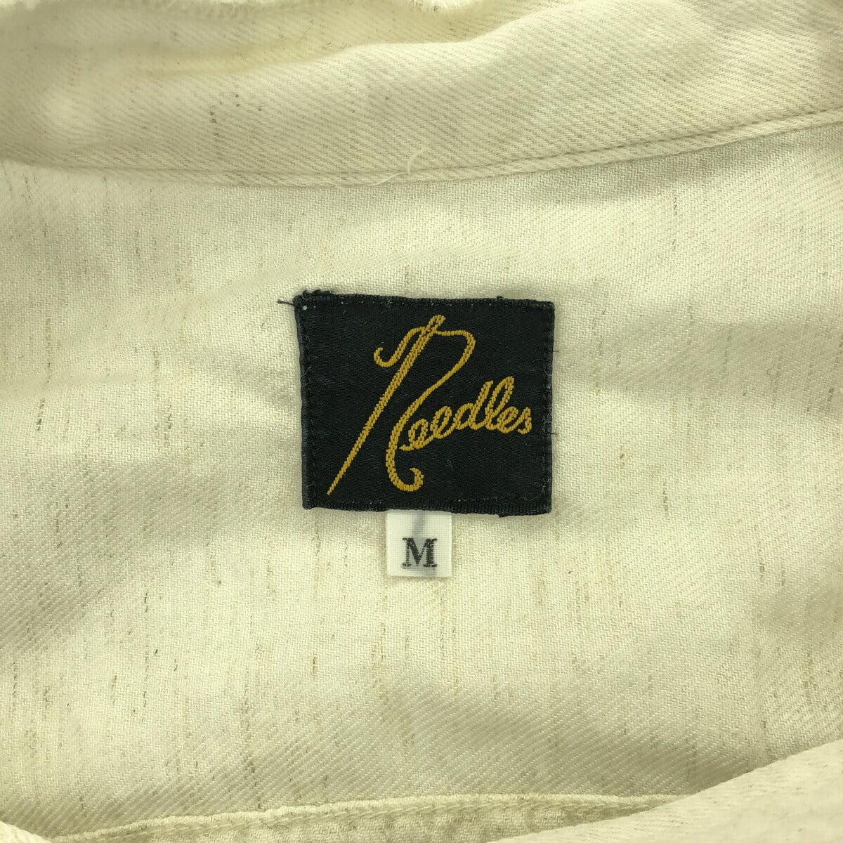 Needles Oriental Button Dungaree Twill Shirt White Size M