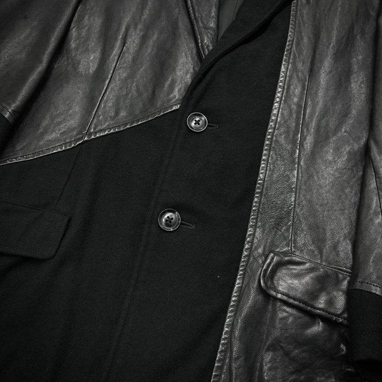 Yohji Yamamoto 15AW Leather Patchwork Blazer LOOK22 Size 2
