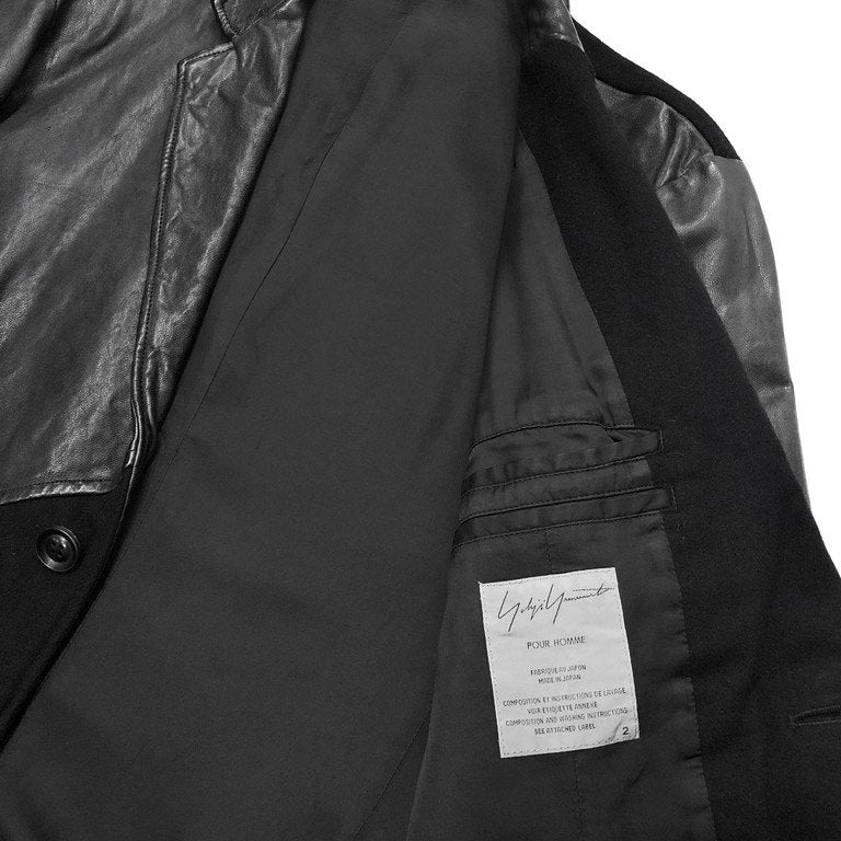 Yohji Yamamoto 15AW Leather Patchwork Blazer LOOK22 Size 2