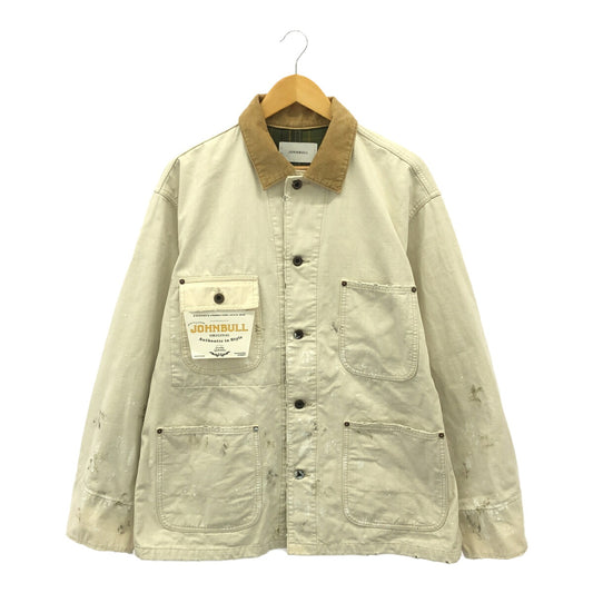 JOHNBULL Paint Distressed Blanket Jacket Natural Size L