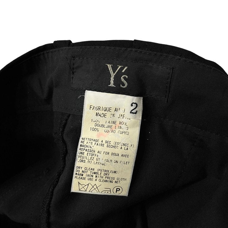 Y's for men Wool Gabardine Drawstring Easy Pants Size 2