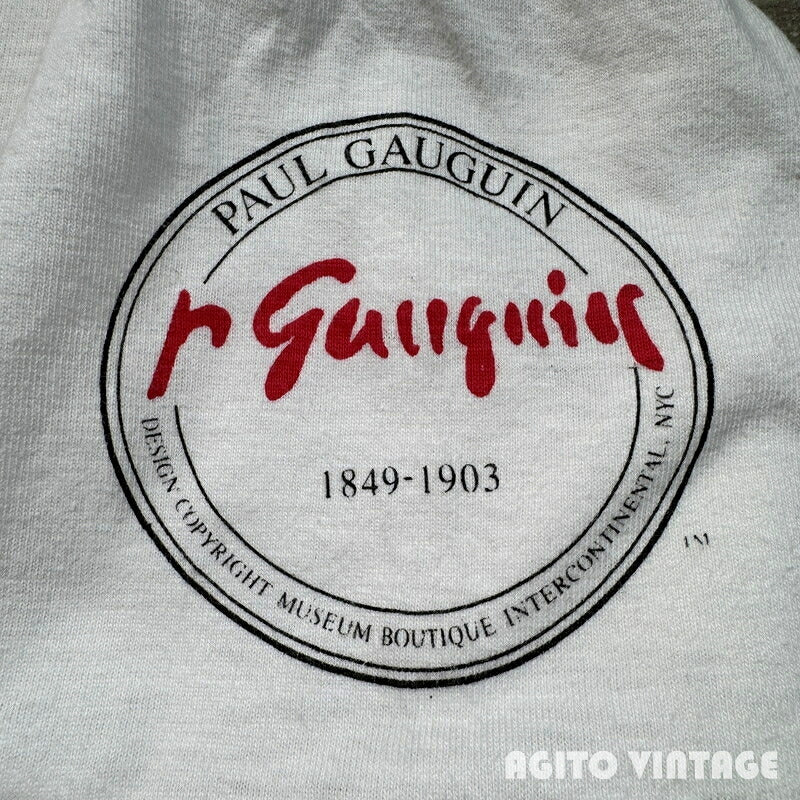 Caribbean Dream 90s Paul Gauguin Art T-Shirt White Size XL