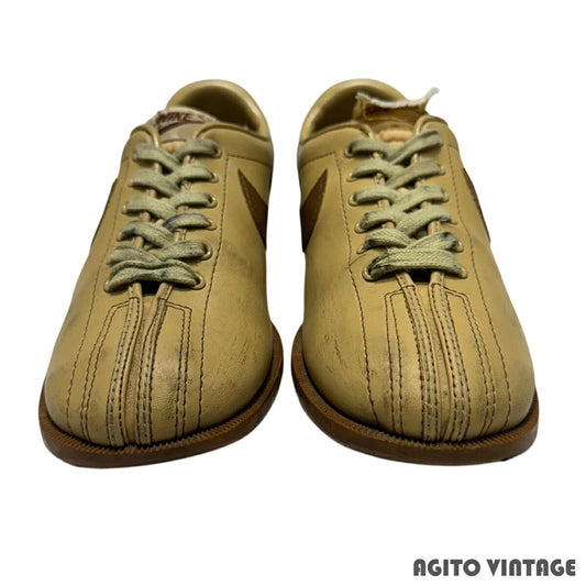 Nike 80s Bowling Leather Low-Top Sneakers Beige Brown Size 7
