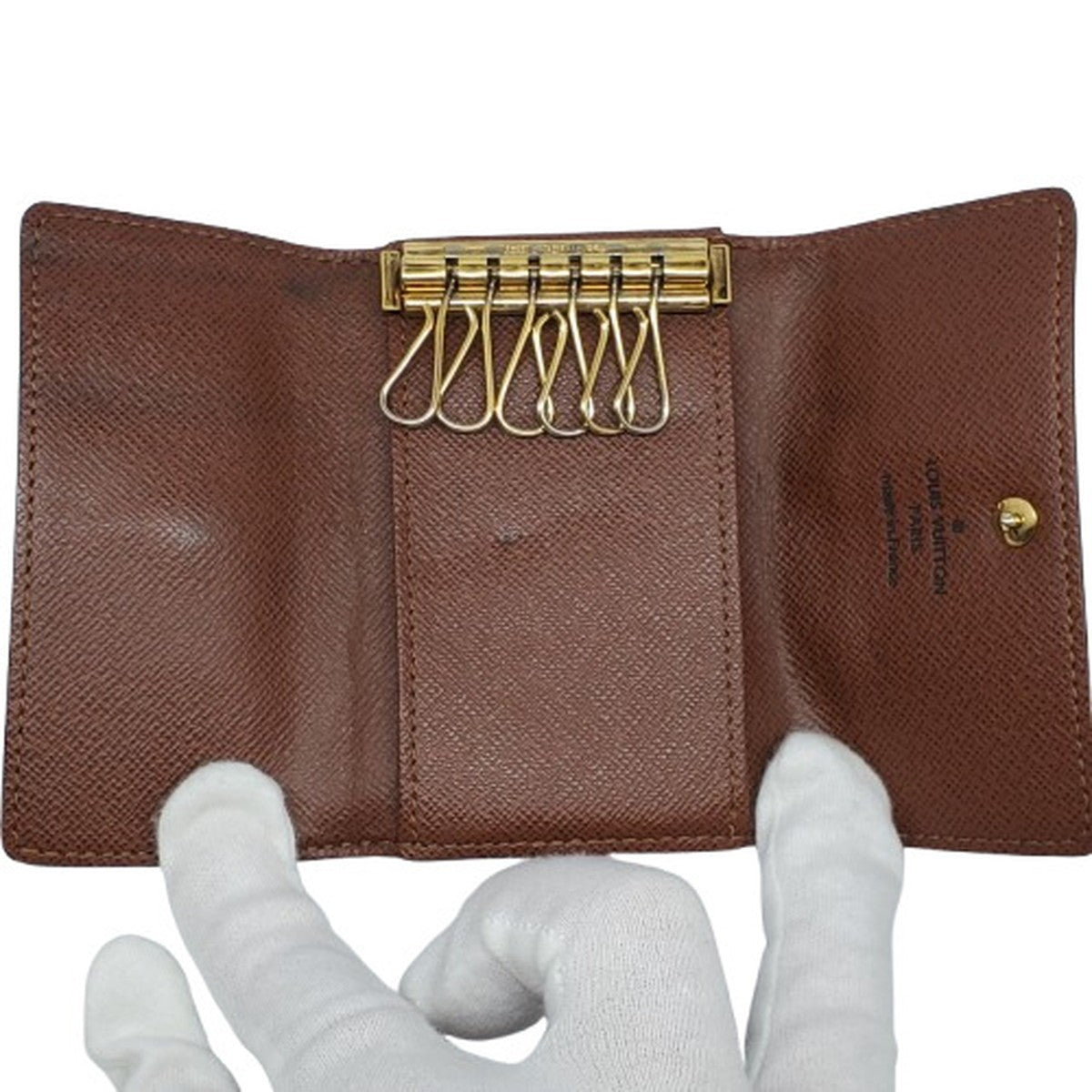 LOUIS VUITTON Monogram Multiclé 6 Key Holder Brown