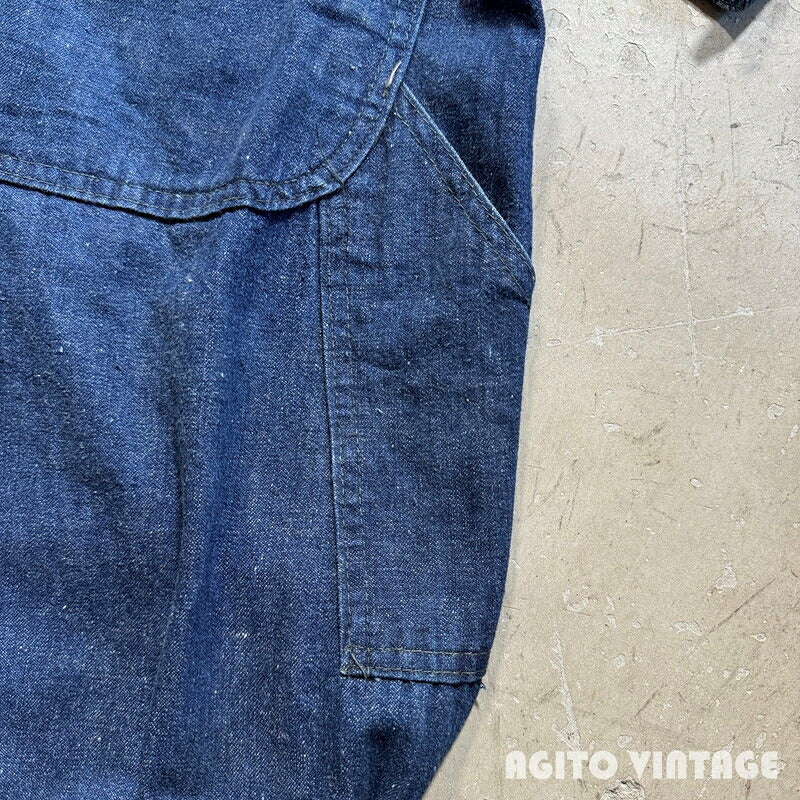Unknown 40s WWII Dark Indigo Denim Jumpsuit Size W40