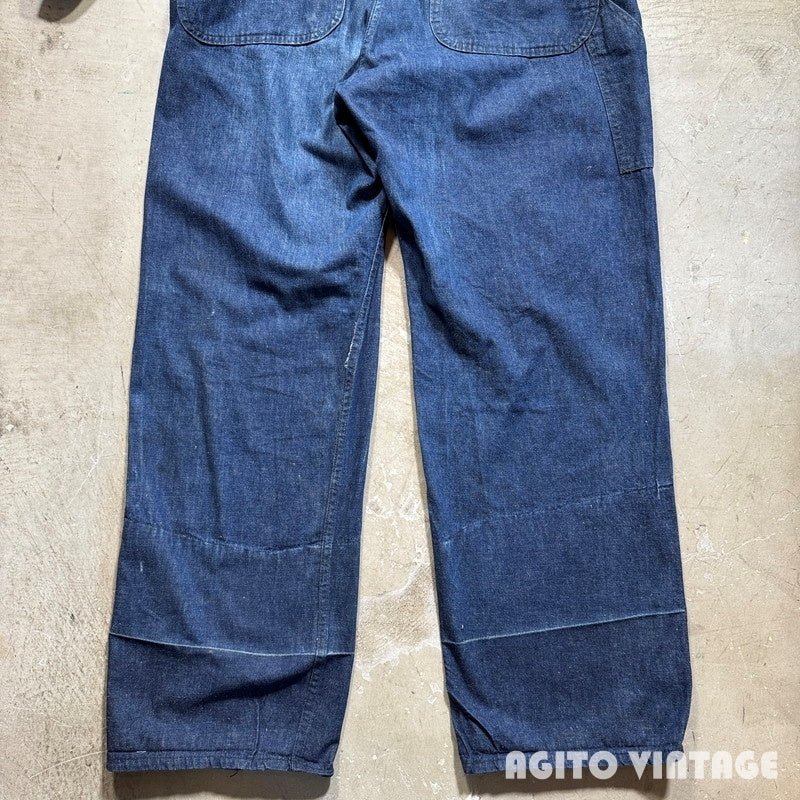 Unknown 40s WWII Dark Indigo Denim Jumpsuit Size W40