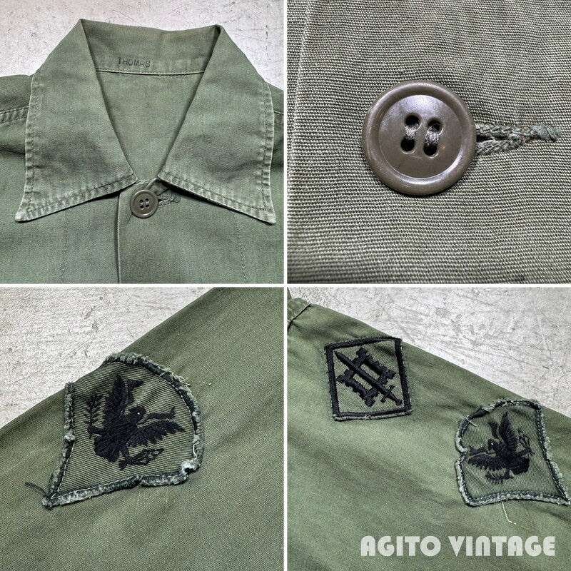 U.S.ARMY 60s Cotton Poplin Utility Jacket OG-107 Size M