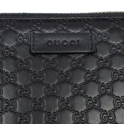 Gucci Black Guccissima Zip-Around Compact