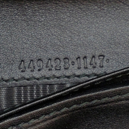 Gucci Black Guccissima Zip-Around Compact