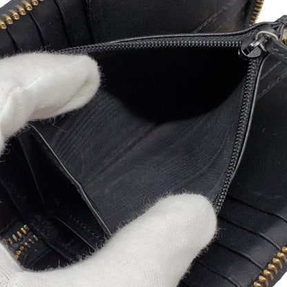 Gucci Black Guccissima Zip-Around Compact