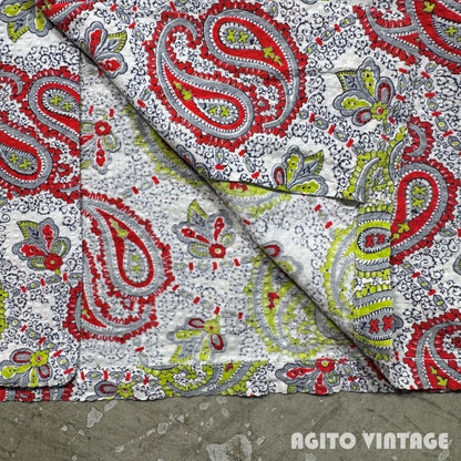 Jack Coudle Ltd. 50s Paisley Cotton Seersucker Shirt Size L