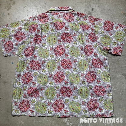 Jack Coudle Ltd. 50s Paisley Cotton Seersucker Shirt Size L