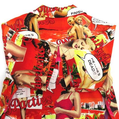 WACKO MARIA "Fuck This Life" S/S Aloha Shirt Red Size S