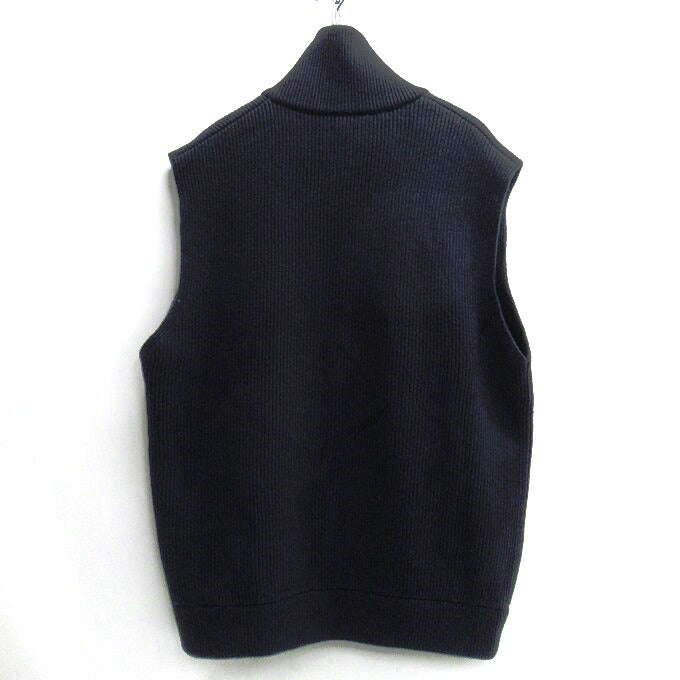 benine 9 Oversized Driver's Knit Vest Navy Size M