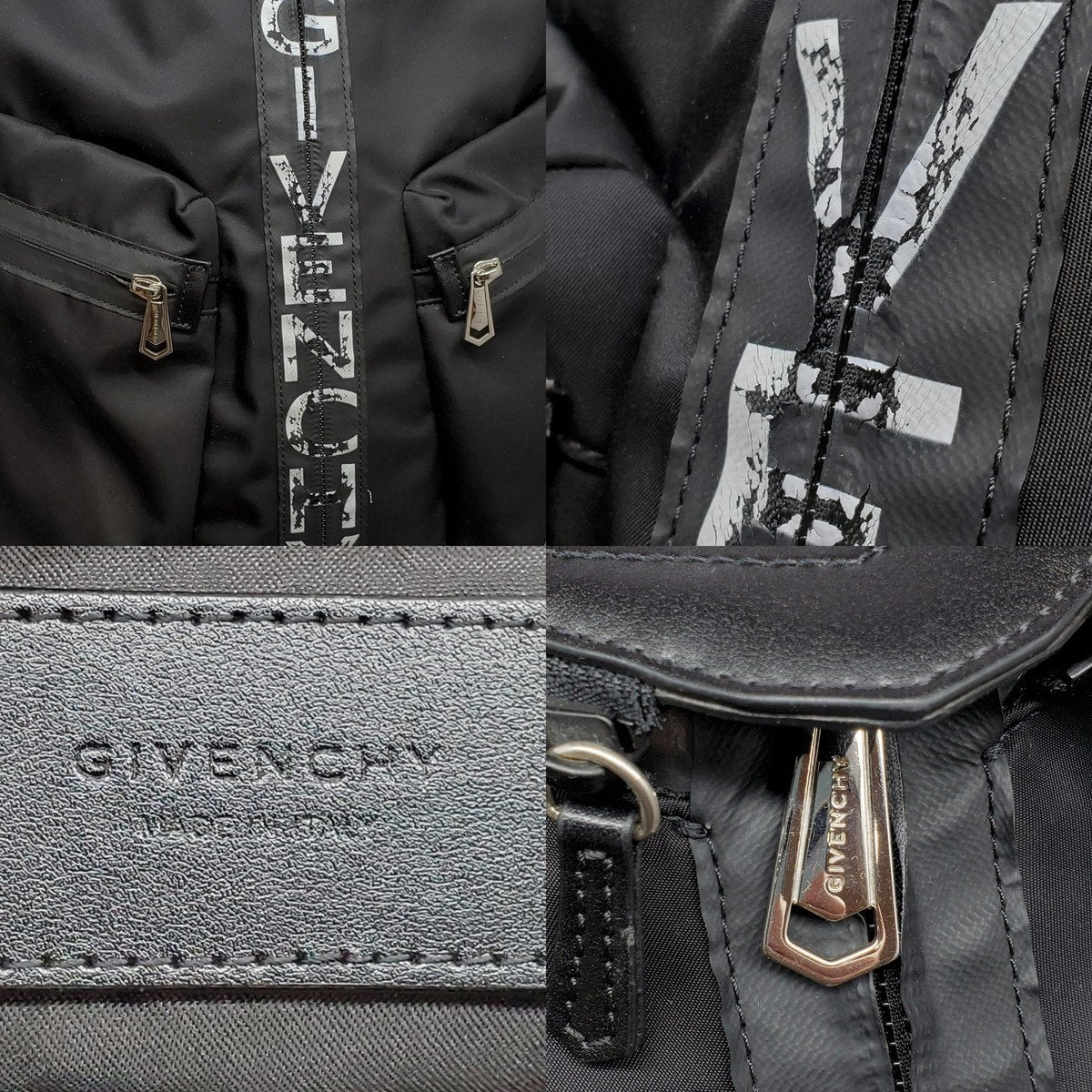 BAG GIVENCHY Logo Nylon Leather Backpack Size ONE SIZE