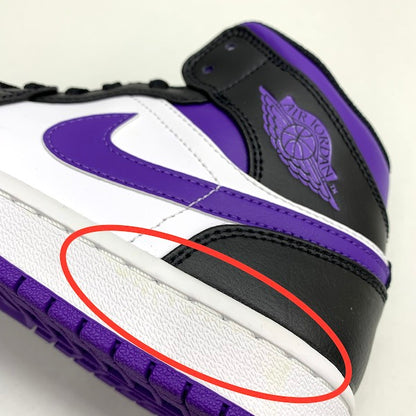 NIKE AIR JORDAN 1 Mid "Court Purple" Sneakers Size 7