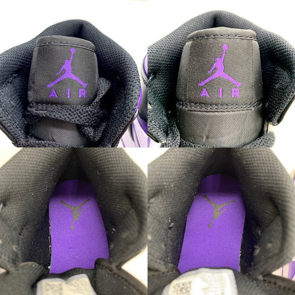 NIKE AIR JORDAN 1 Mid "Court Purple" Sneakers Size 7