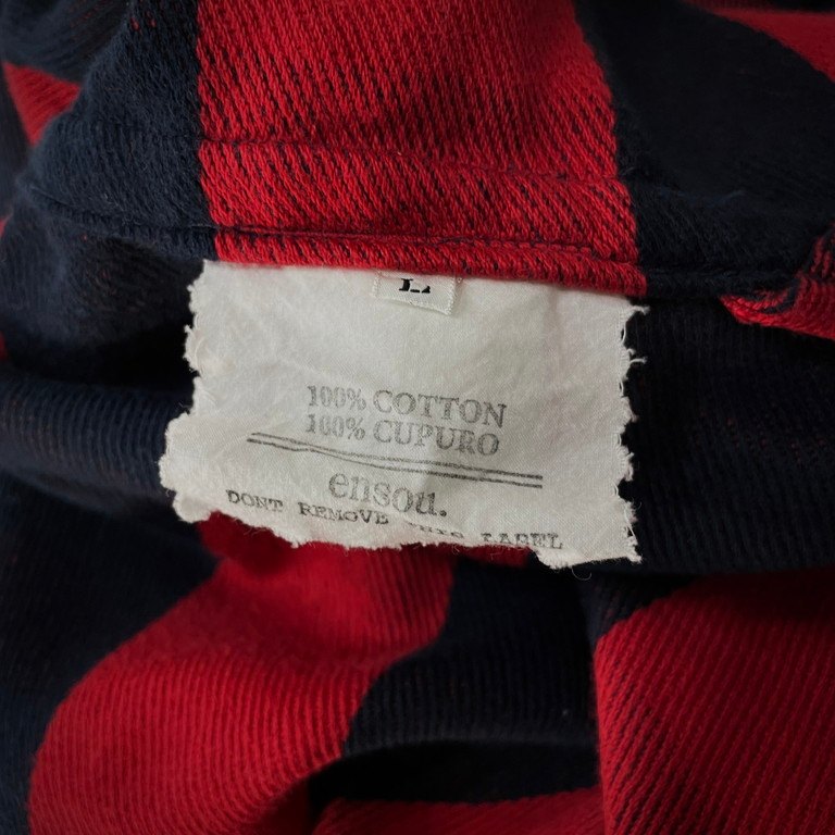 ensou. Red Cotton Flannel Check Long Sleeve Shirt Size L