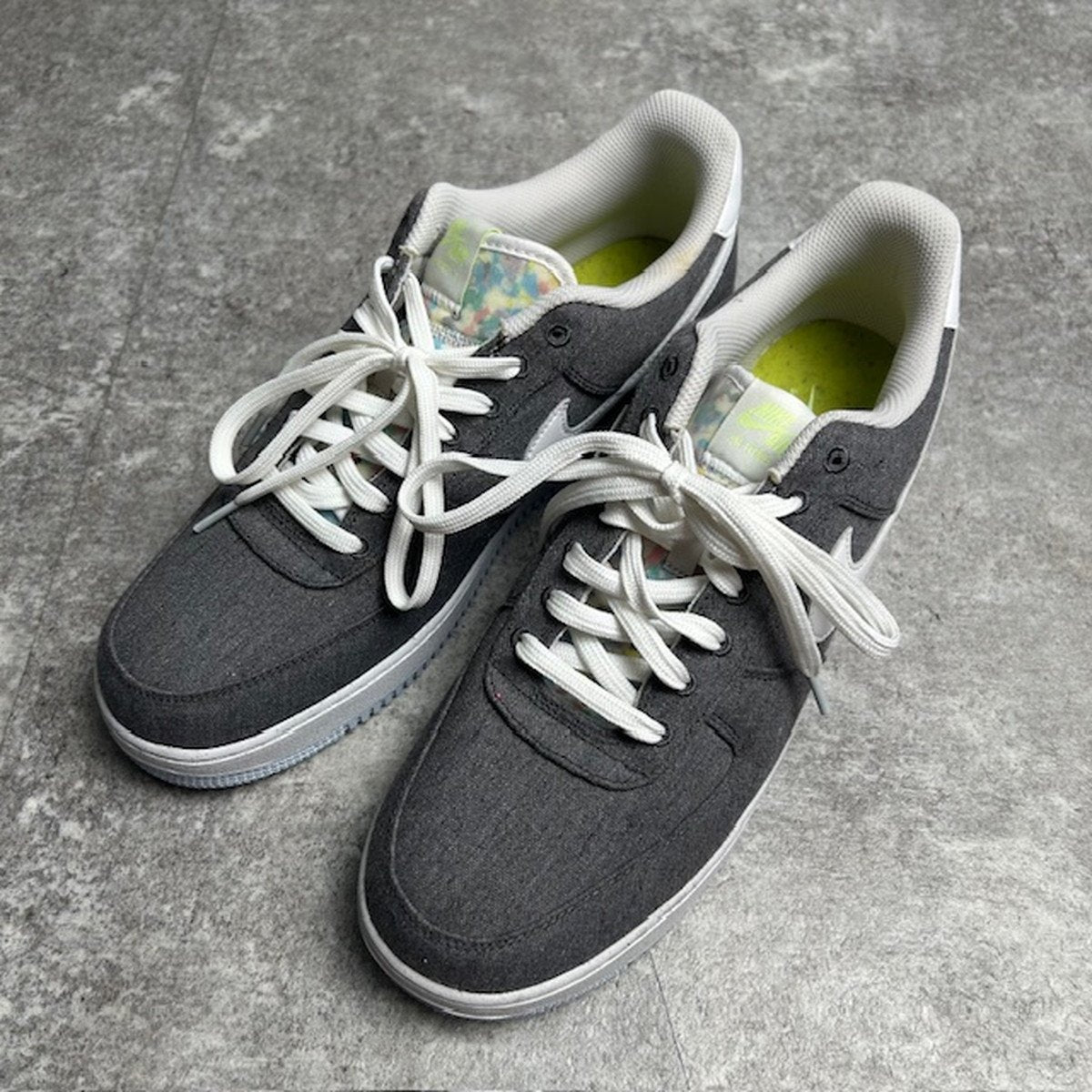 NIKE AIR FORCE 1 '07 Recycled Canvas Sneakers Size 31cm