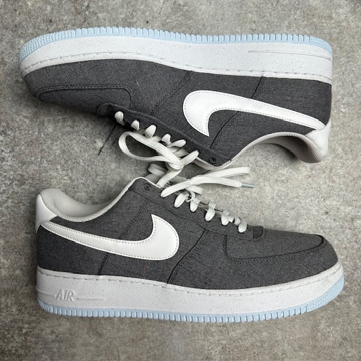 NIKE AIR FORCE 1 '07 Recycled Canvas Sneakers Size 31cm