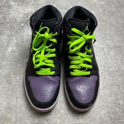 NIKE Air Jordan 1 Retro Mid "Night Joker" Sneakers Size 28.5