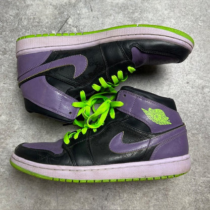NIKE Air Jordan 1 Retro Mid "Night Joker" Sneakers Size 28.5