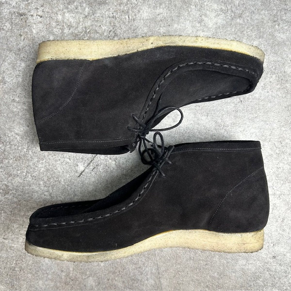 GEORGE COX Suede Wallabee Boots Black Size 7.5