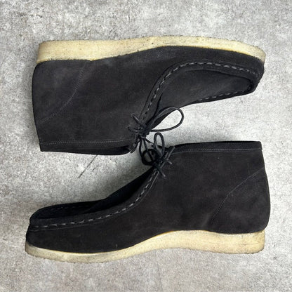 GEORGE COX Suede Wallabee Boots Black Size 7.5