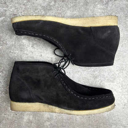 GEORGE COX Suede Wallabee Boots Black Size 7.5