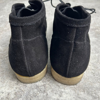 GEORGE COX Suede Wallabee Boots Black Size 7.5
