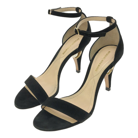 NICHOLAS KIRKWOOD Black Suede Ankle-Strap Pumps Size 35H