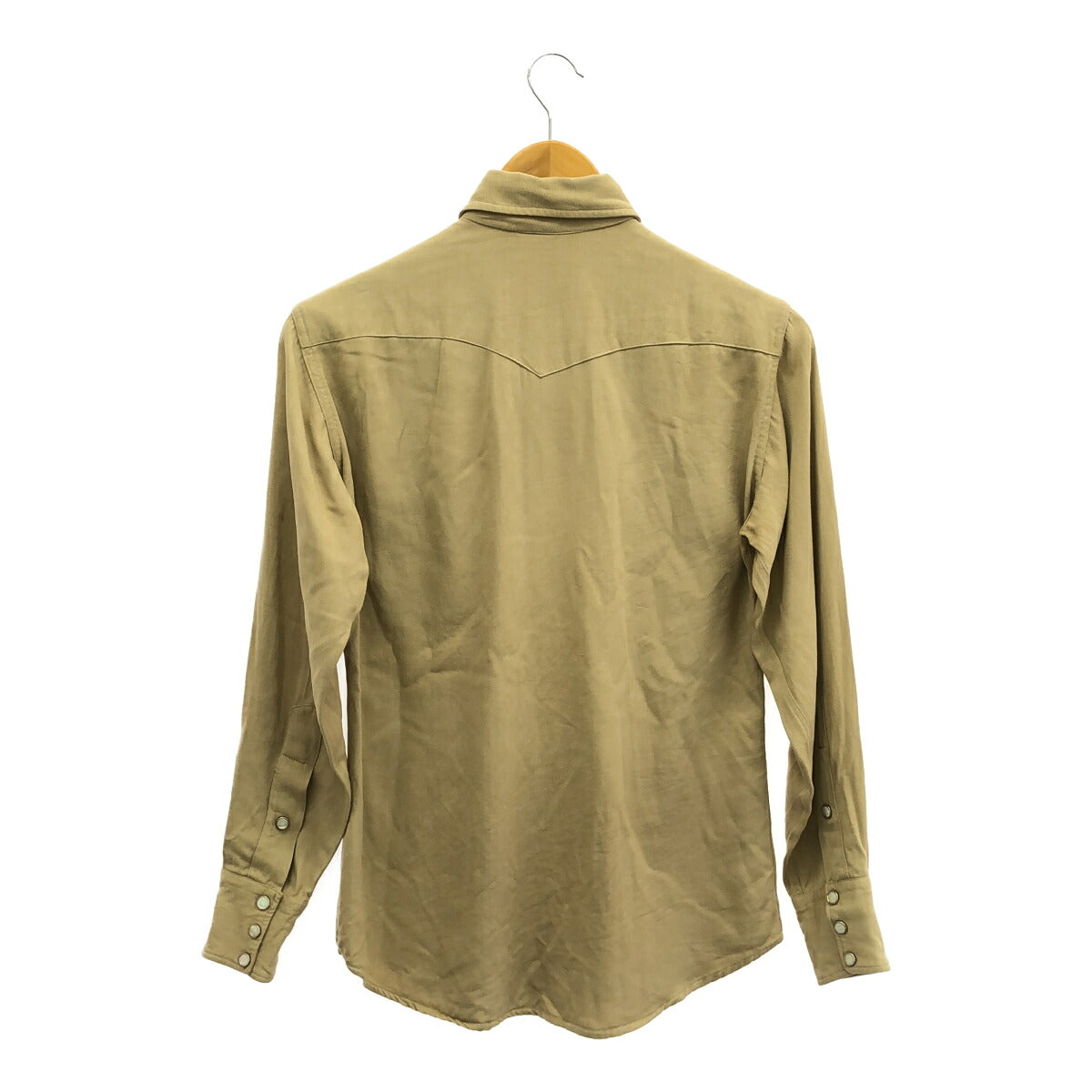DALLAS 40s 50s Wool Gabardine Western Pearl Snap Shirt Size S
