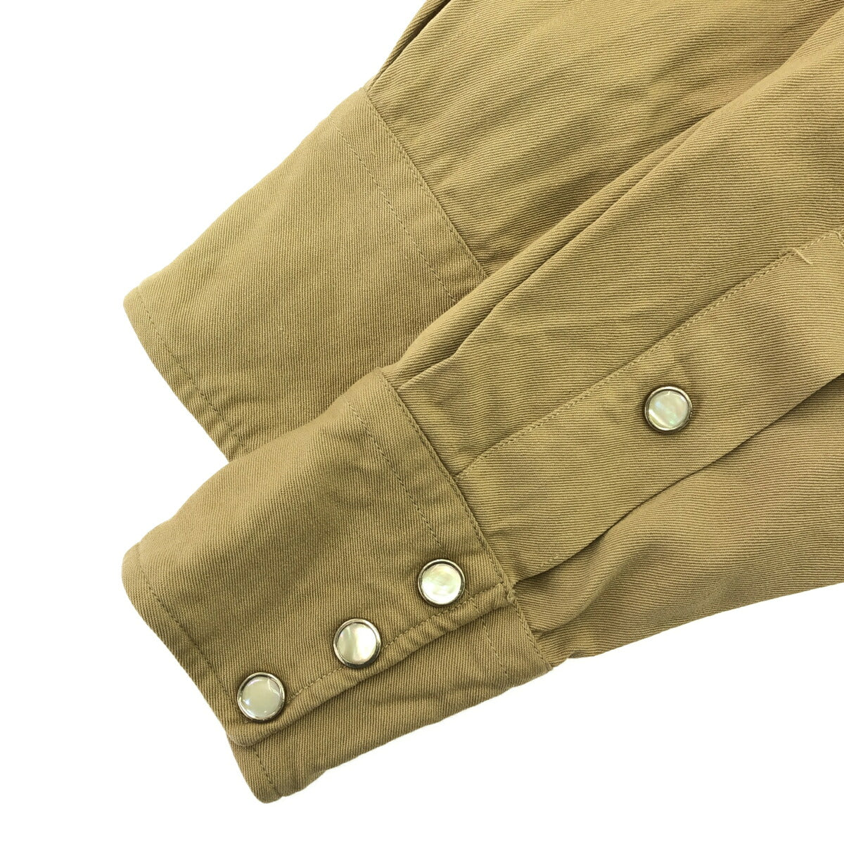DALLAS 40s 50s Wool Gabardine Western Pearl Snap Shirt Size S