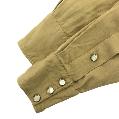 DALLAS 40s 50s Wool Gabardine Western Pearl Snap Shirt Size S