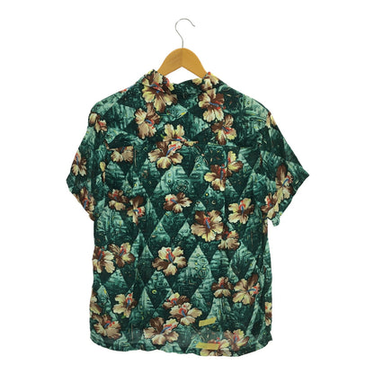 Aloha 60s 70s Vintage Rayon Hibiscus Shirt Green Size M